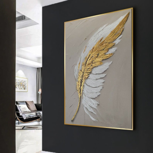 Yağlı Boya Dokulu Kabartmalı Tüy Tablo 70x100cm