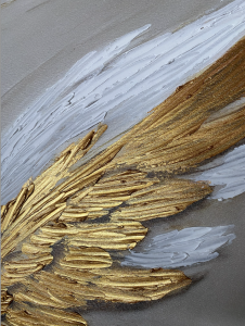 Yağlı Boya Dokulu Kabartmalı Tüy Tablo 70x100cm