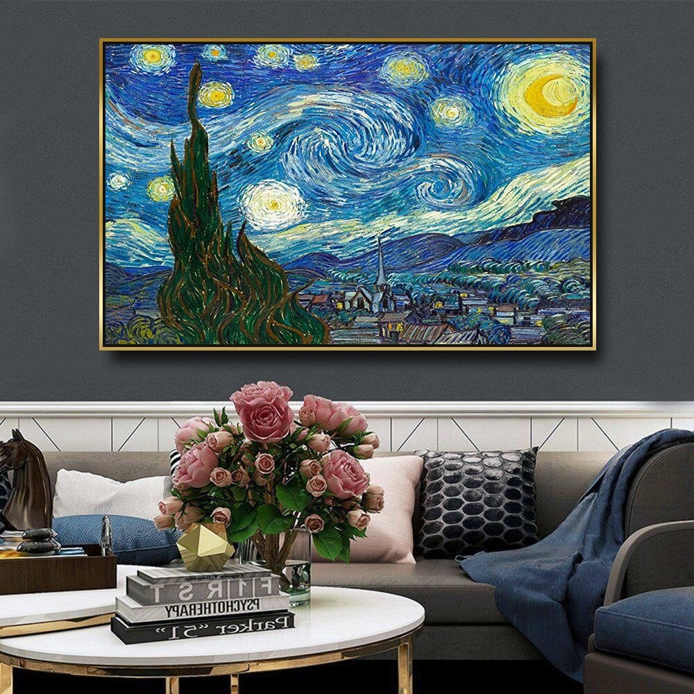 Kanvas Tuval Tablo Yıldızlı Gece Kod: Yg200-K