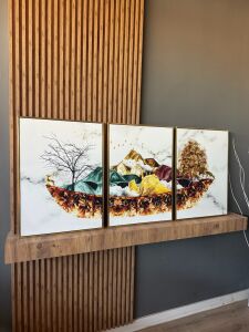Üçlü Kanvas Tuval Tablo Seti Little World Kod: CC2285