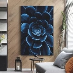 Kanvas Tablo Mavi Sukulent Kod: K5161