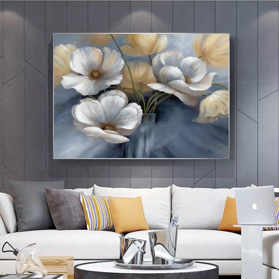 Kanvas Tablo Soft Çiçekler Kod: K5164
