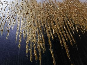 İkili Yağlı Boya Dokulu Kabartmalı Altın Varak Tablo