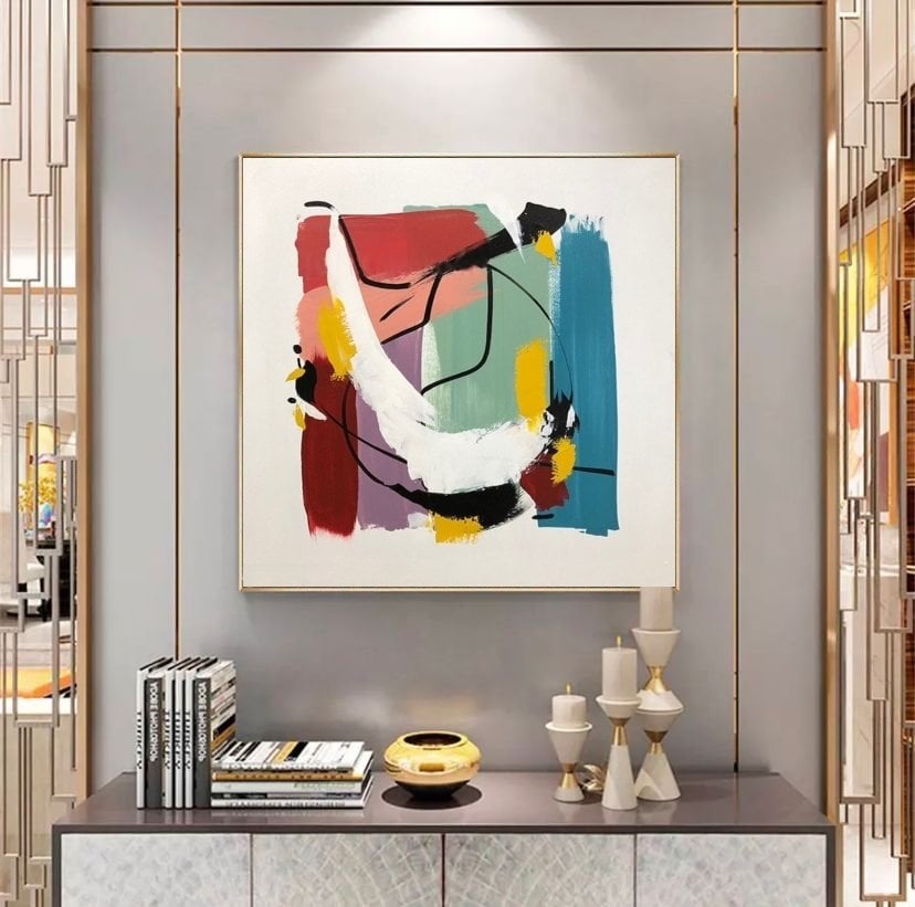 Kanvas Tuval Tablo Pastel Soyut Kod: LP7263-K