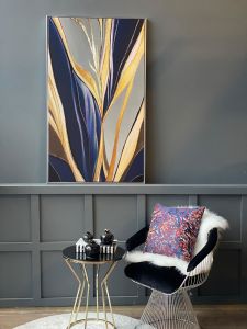 Kanvas Tuval Tablo Navy Blue Abstract Kod: RR2011-2-K