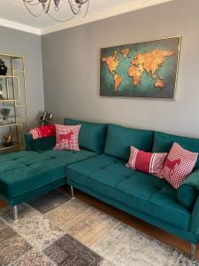 Kanvas Tuval Tablo Dünya Haritası KOD: YN-004