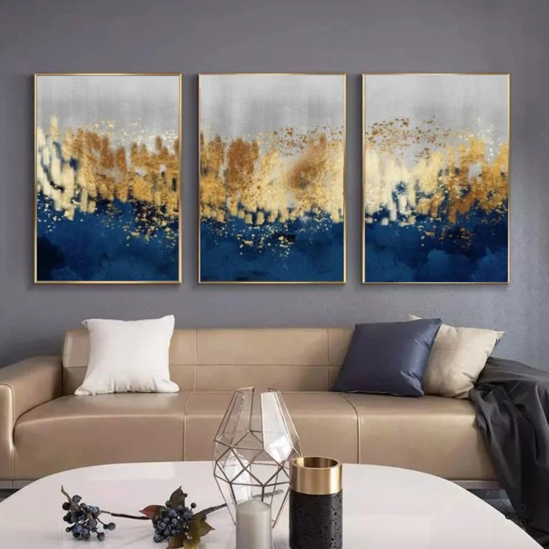 50x70cm Üçlü Kanvas Tuval Tablo Set