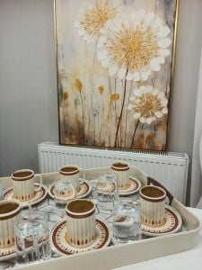 Yağlı Boya Dokulu Beyaz Karahindiba Tablosu 70x100cm
