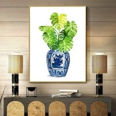 Kanvas Tuval Tablo Blue Blanc Deve Tabanı Kod: TG99-K