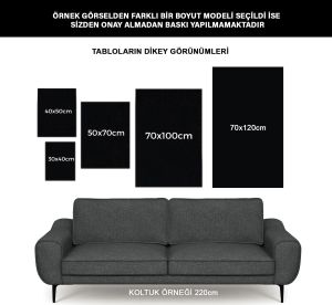 Kanvas Tuval Tablo Canlı Soyut Kod: LK484-K