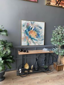 Kanvas Tuval Tablo Soğuk Mavi Çiçek Kod: CB5527-K