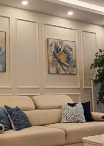 Kanvas Tuval Tablo Soğuk Mavi Çiçek Kod: CB5527-K