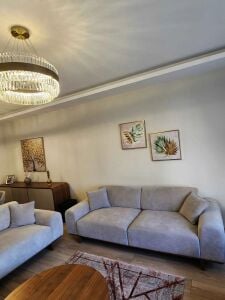 İkili Kanvas Tablo Seti Yeşil Gold Yapraklar KOD: K890