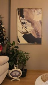 Kanvas Tuval Tablo Bej Soyut Kod: LK559-1-K