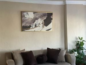 Kanvas Tuval Tablo Bej Soyut Kod: LK559-1-K