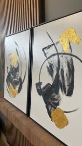 İkili Yağlı Boya Dokulu Kabartmalı Tablo