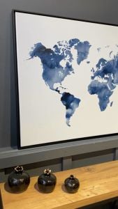 Kanvas Tuval Tablo Dünya Haritası Kod: LK-99H