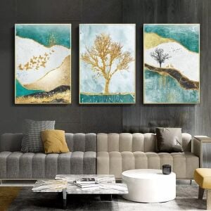 50x70cm Üçlü Kanvas Tuval Tablo