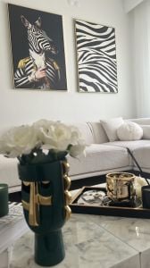 İkili Kanvas Tuval Tablo Kostümlü Zebra Kod: EYL29