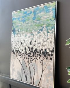 70x100cm Yağlı Boya Dokulu Kabartmalı Soyut Tablo