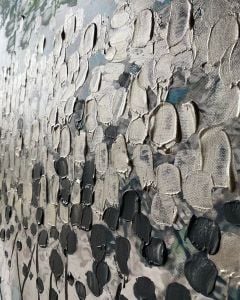 70x100cm Yağlı Boya Dokulu Kabartmalı Soyut Tablo