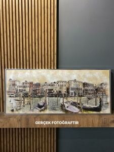 120x50cm Panoramik Kanvas Tuval Tablo Vintage Şehir Kod: CTN74-K