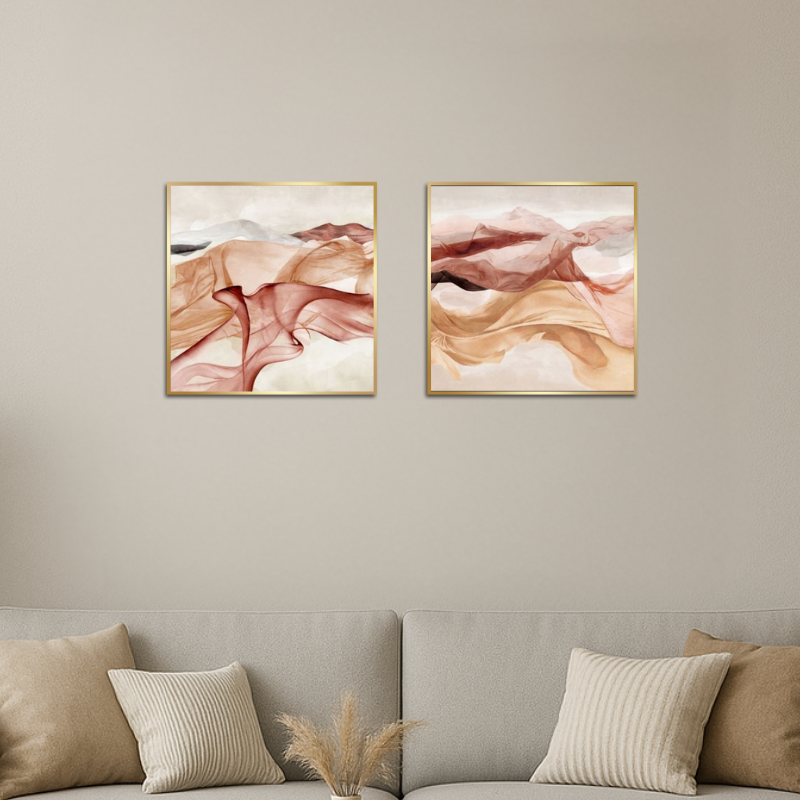 50x50cm İkili Kanvas Tuval Tablo