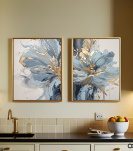 İkili Kanvas Tuval Tablo 30x62cm