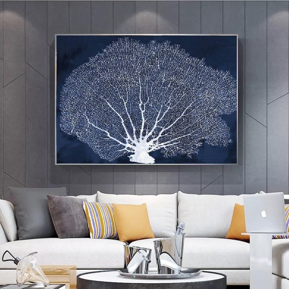 Kanvas Tablo Mavi Coral Kod: K5157