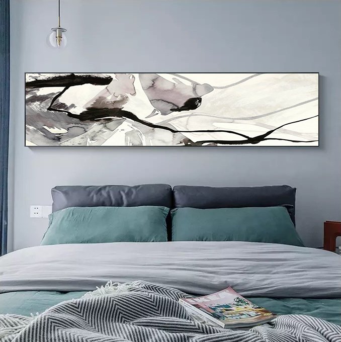 120x50cm Panoramik Kanvas Tuval Tablo Kod: P013 Altın Metal Çerçeve-