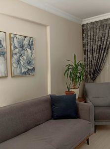 Kanvas Tuval Tablo Mavi Çiçek Kod: F0022-K