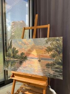 Yağlı Boya Dokulu Kabartmalı Tablo 70x120cm