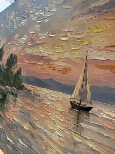 Yağlı Boya Dokulu Kabartmalı Tablo 70x120cm
