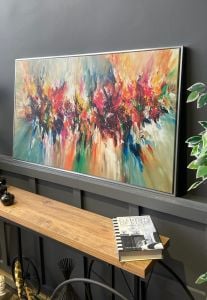 Kanvas Tuval Tablo Karışık Renkli Soyut Kod: F0023-K