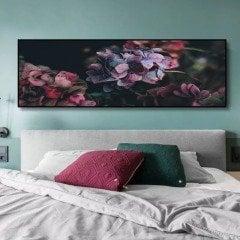 120x50cm Panoramik Kanvas Tuval Tablo Lilac Flowers Kod: P2002
