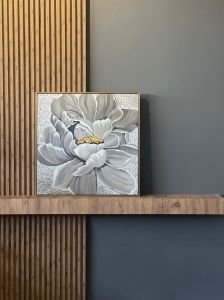 Kanvas Tuval Tablo Grey Floral Kod: SP2010-K
