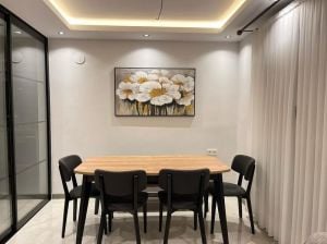 Yağlı Boya Dokulu Kabartmalı Çiçek Tablo