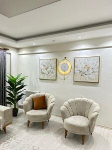 Yağlı Boya Dokulu Kabartmalı Çiçekler İkili Set Tablo 70x70cm