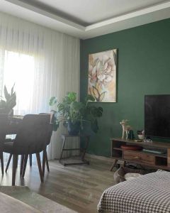 Kanvas Tuval Tablo Altınlı Bej Çiçek Kod: EB001