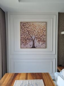 Kanvas Tuval Tablo Altın Yapraklı Ağaç Kod: EYL89