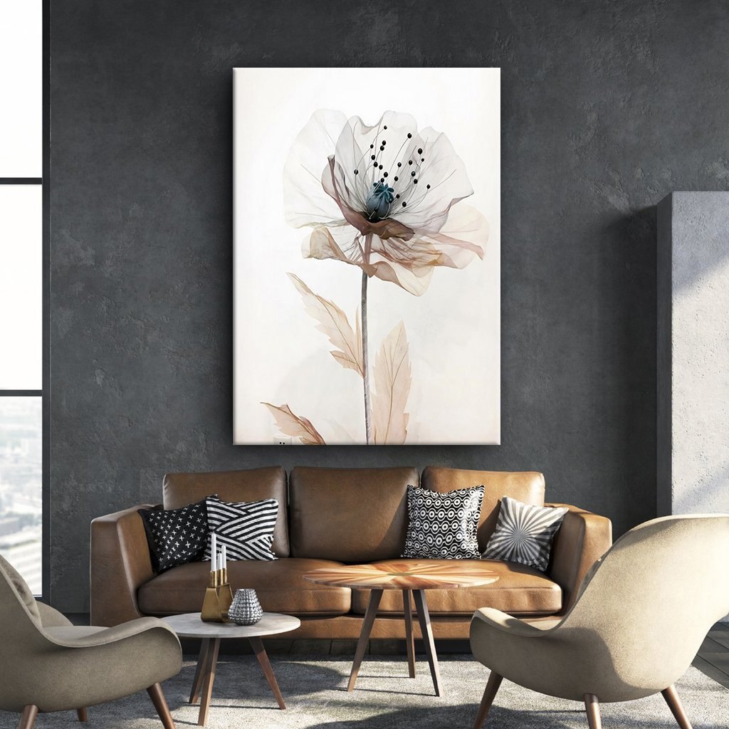 Kanvas Tablo Soft Harmony Kod: LK814-K1 90x90cm Kanvas Tablo - Altın Metal Çerçeve-