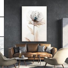 Kanvas Tablo Soft Harmony Kod: LK814-K1 90x90cm Kanvas Tablo - Altın Metal Çerçeve-