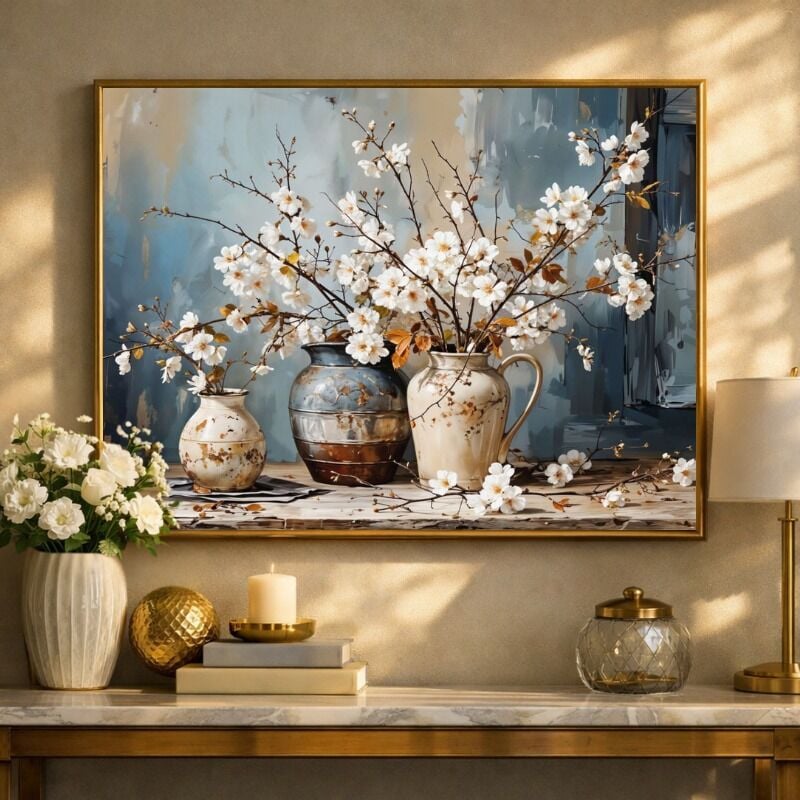 Kanvas Tuval Tablo İlkbahar Çiçekleri KOD: BT04