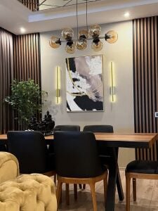 Yağlı Boya Dokulu Kabartmalı Gri Bej Soyut Tablo