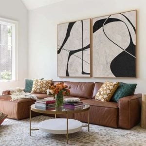 İkili Kanvas Tuval Tablo Modern Soyut Kod: EYL110