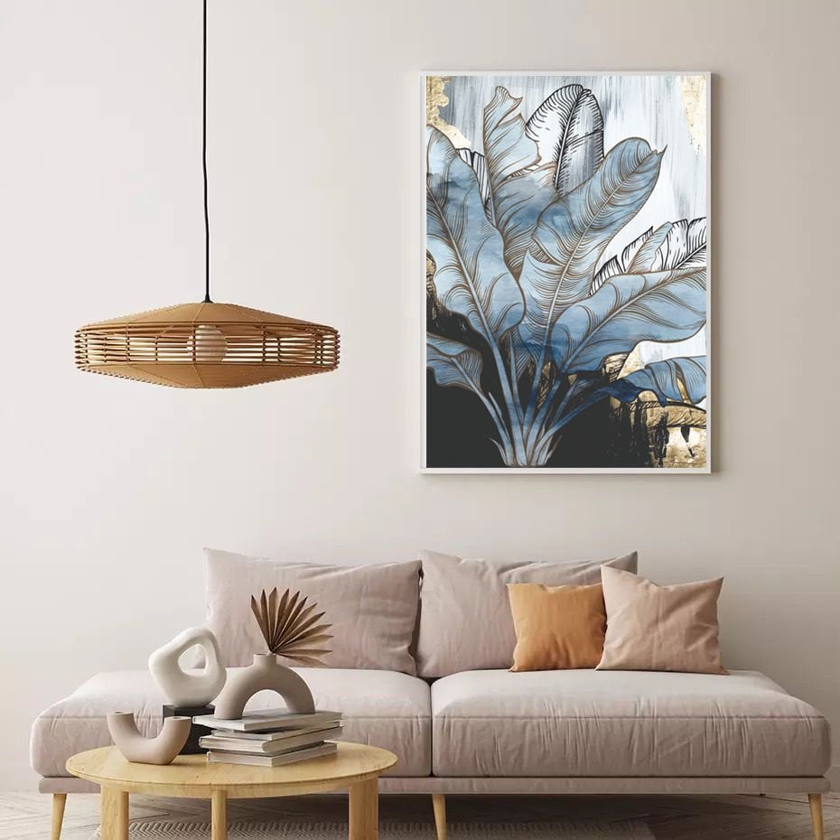Kanvas Tuval Tablo Ice Blue Feathers Kod: H119-K