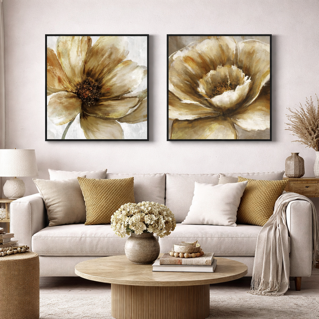 70x70cm İkili Kanvas Tuval Tablo