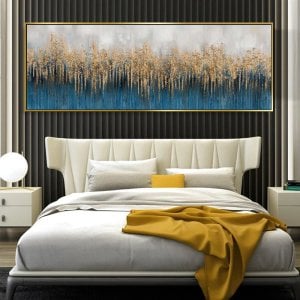 120x50cm Panoramik Kanvas Tuval Tablo Gold Mist Kod: R001