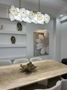 Yağlı Boya Dokulu Kabartmalı Altınlı Zarif Çiçek Tablo