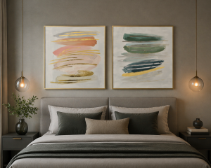 50x50cm İkili Kanvas Tuval Tablo